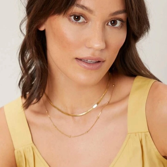 Gold 2pc Stainless Steel Necklace - Picture 1 of 5